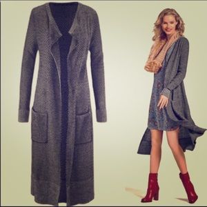 CAbi Gray Cardigan Duster Sweater